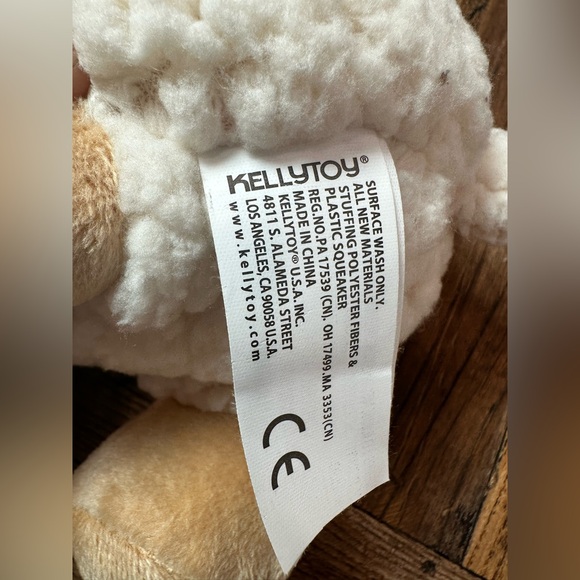 Kellytoy Plush Sheep in White and Brown - Picture 3 of 4